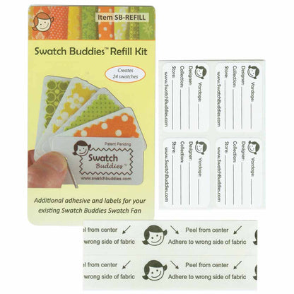 SWATCH BUDDIES Refill Kit Adhesive Dots And Labels 24 Count