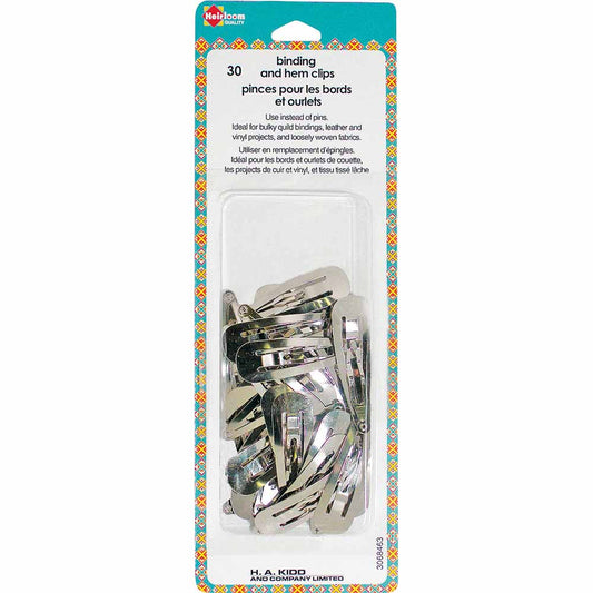 HEIRLOOM Binding & Hem Clips – Nickel‑Plated Steel