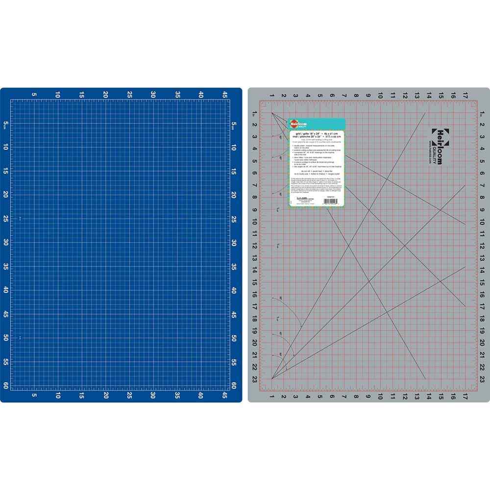 HEIRLOOM Double‑Sided Cutting Mat – Grid 18″ × 24″ (45.7 × 61 cm)
