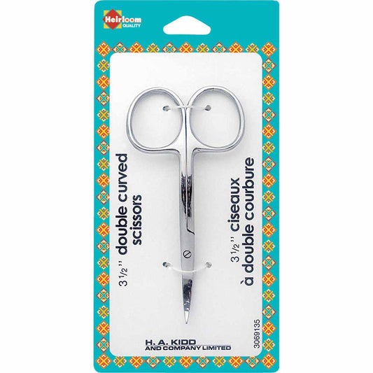HEIRLOOM Double‑Curved Embroidery Scissors – 3½" (8.9 cm)