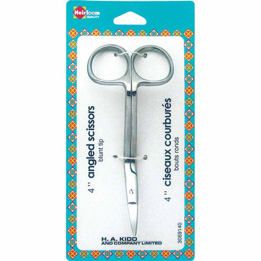 HEIRLOOM Angled Embroidery Scissors – Blunt Tip, 4" (10.2 cm)