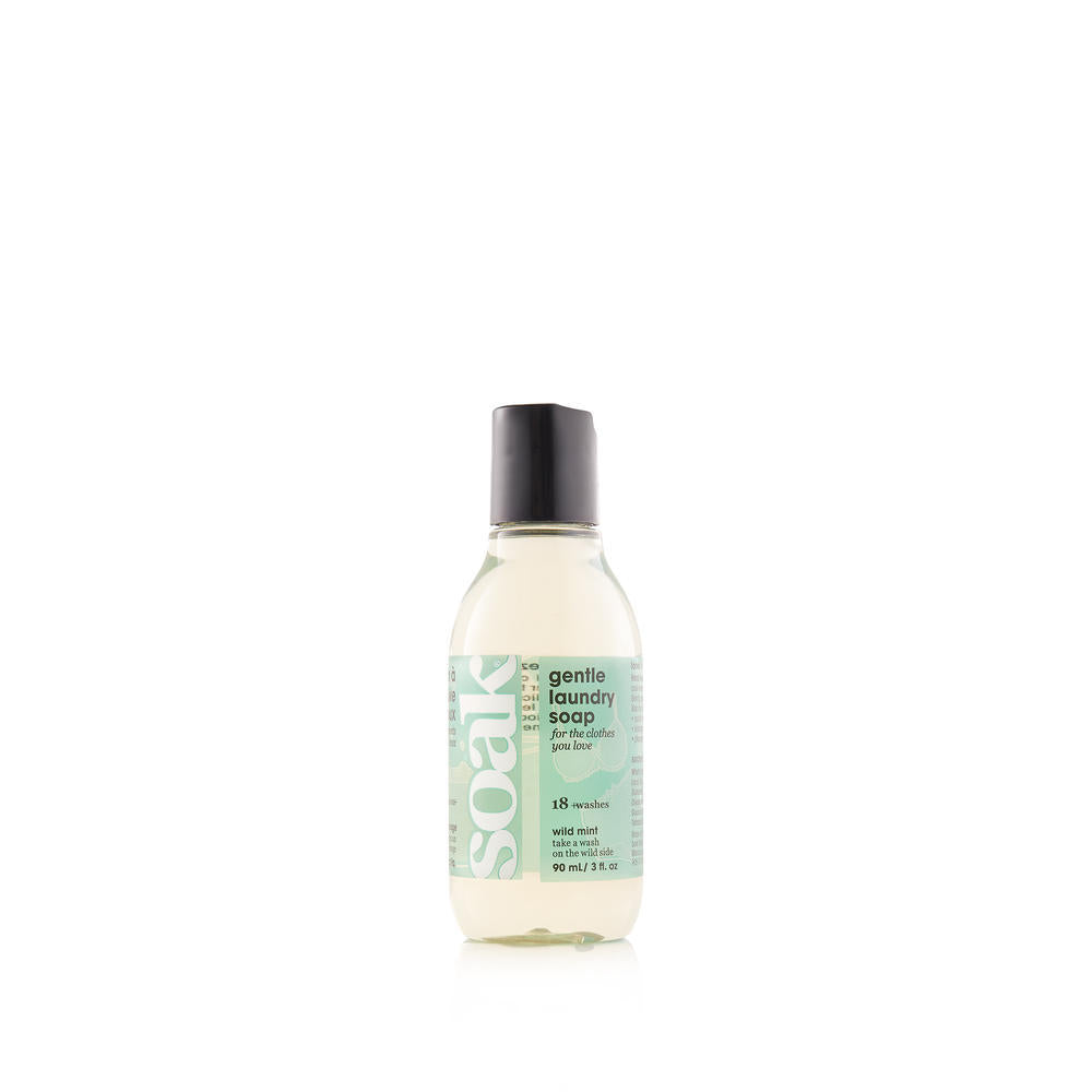 SOAK Laundry Soap Gentle No-Rinse 90 mL Wild Mint Bottle