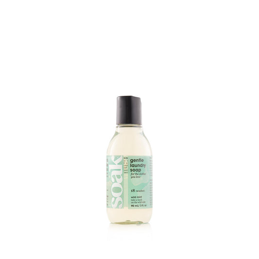 SOAK Laundry Soap Gentle No-Rinse 90 mL Wild Mint Bottle