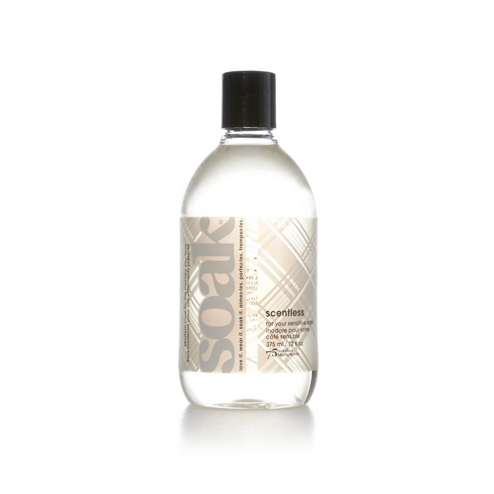 SOAK Laundry Soap Gentle No-Rinse 375 mL Scentless Bottle