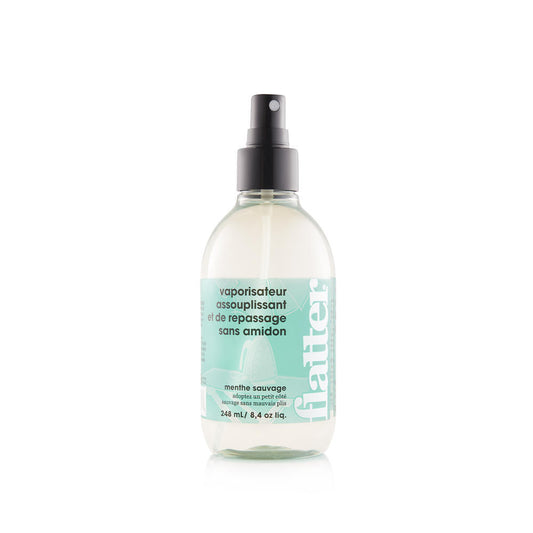 SOAK Flatter Ironing & Smoothing Spray Starch-Free 248 mL Wild Mint Bottle