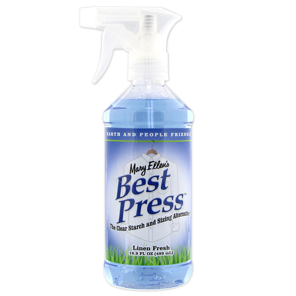 BEST PRESS Starch Alternative Spray – Linen Fresh, 499 mL (16.9 oz)