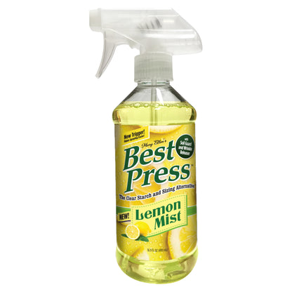 BEST PRESS Starch Alternative Spray – Lemon Mist, 499 mL (16.9 oz)