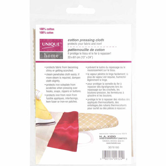 Unique Home Cotton Pressing Cloth – 33 × 61 cm (13" × 24")