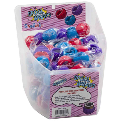 SEW TASTY Thread Spool Wraps Display – 28 Sets of 3