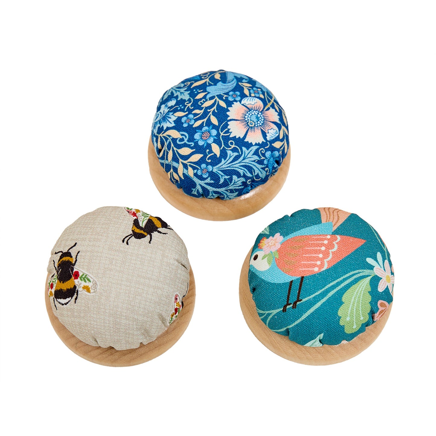 SEWTASTY Wooden Base Pincushion – 24 Pcs