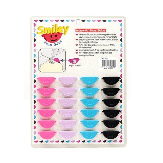 SEW TASTY Smiley Face Magnetic Seam Guide – 24 Pcs