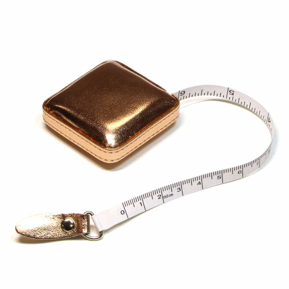 SEW TASTY Retractable Tape Measure 150cm/60in Rose Gold Case 15-Pc Display