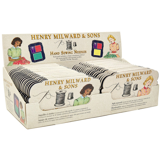 SEW TASTY Hand Needle Booklet With Threader 20-Needle Set 40-Pc Display