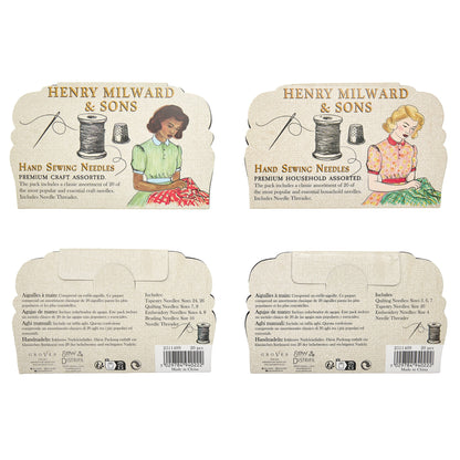 SEW TASTY Hand Needle Booklet With Threader 20-Needle Set 40-Pc Display