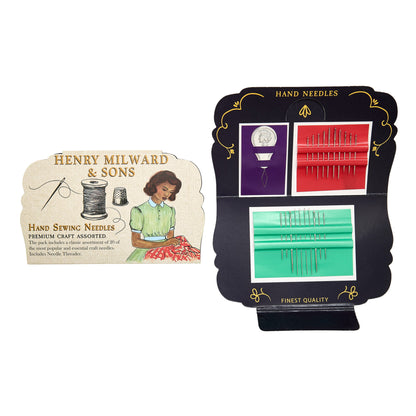 SEW TASTY Hand Needle Booklet With Threader 20-Needle Set 40-Pc Display