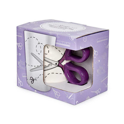 SEW TASTY Scissors Mug 13.5 fl oz / 400 mL Purple
