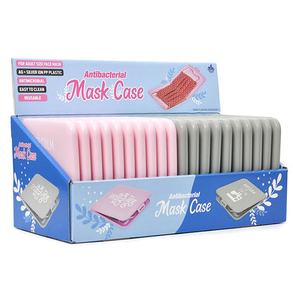 UNIQUE Antibacterial Face Mask Case 13cm × 13cm 20-Pc Display