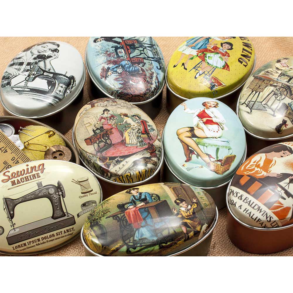 SEW TASTY Collectable Tins Assorted Designs 24 x 17 x 11 cm (Empty)