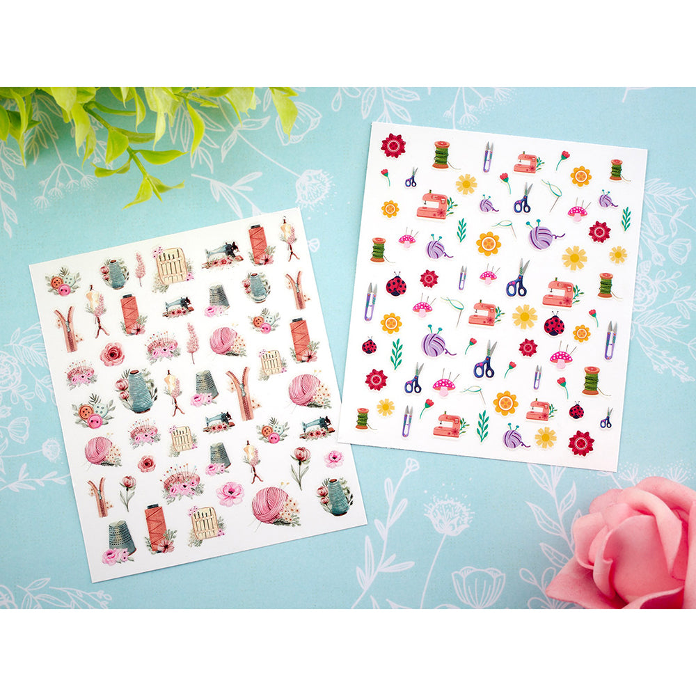 SEW TASTY Nail Decal Stickers Display Sewing Designs 122 Stickers