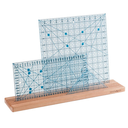 MILWARD Ruler Rack Large 5-Slot Beech Wood