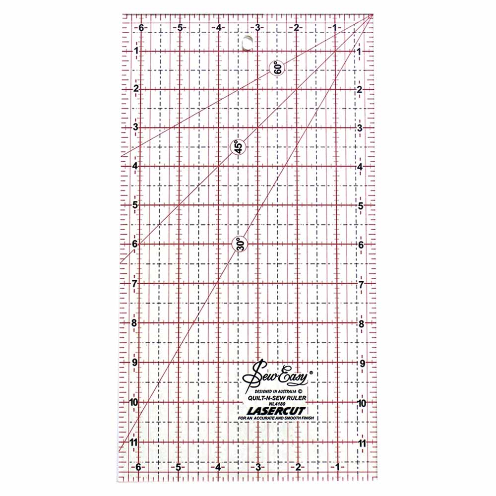 SEW EASY Quilting Ruler 12 x 6 1/2 in