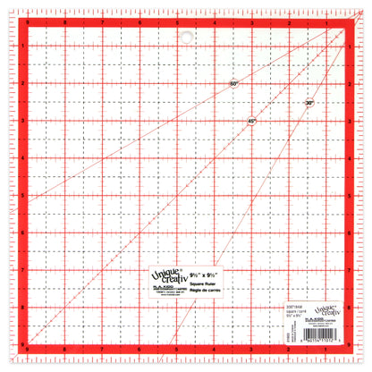 Sew Easy Square Ruler Quilting 9-1/2" X 9-1/2" (24.1 X 24.1 Cm)