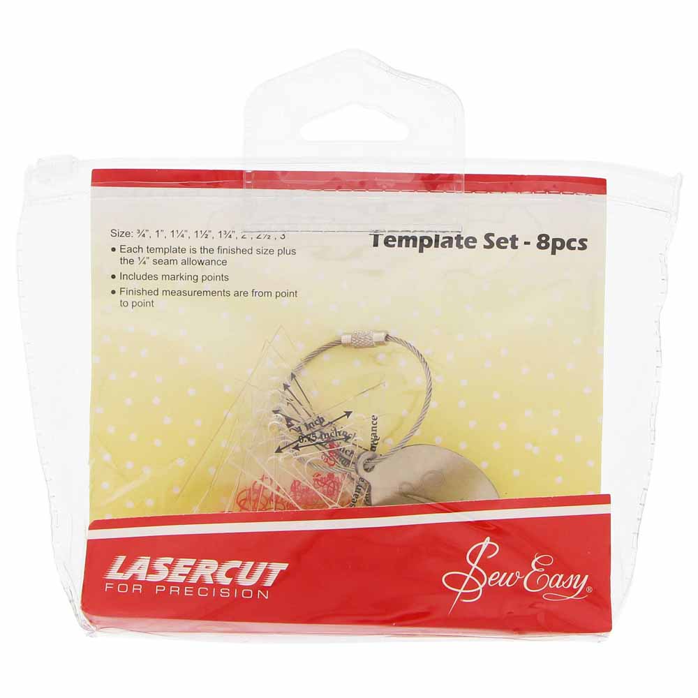 Sew Easy Triangle Template Set Quilting 8 Pcs (3/4" To 3")