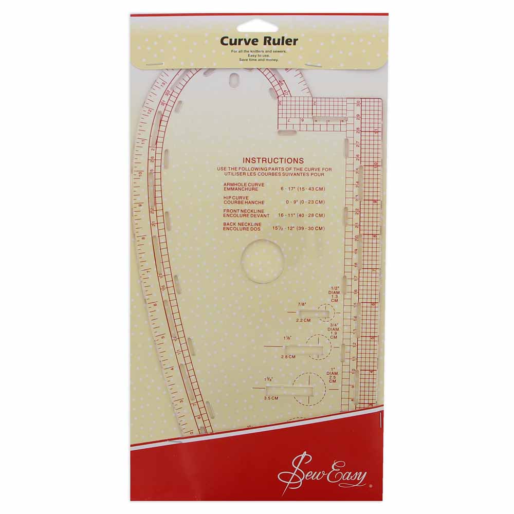 Sew Easy Curve Ruler Multi-use Metric & Imperial