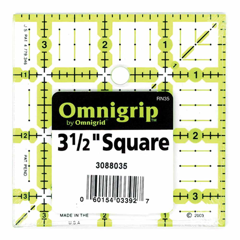 OMNIGRIP Ruler Neon 3-1/2" X 3-1/2" (8.9 X 8.9 Cm)