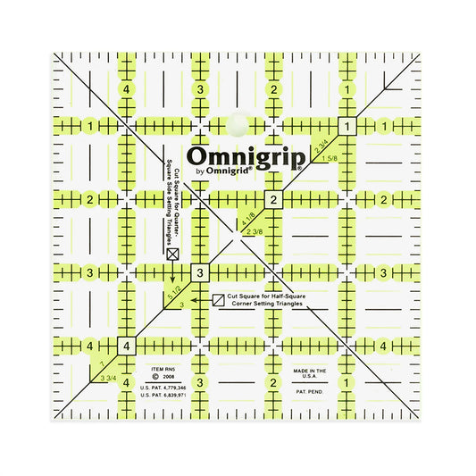 OMNIGRIP Ruler Neon 5" X 5" (12.7 X 12.7 Cm)