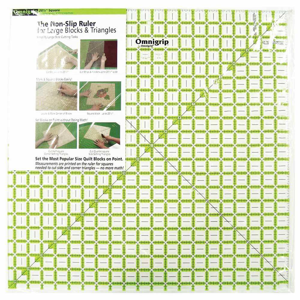OMNIGRIP Non-Slip Quilting Square Ruler 20½" × 20½"