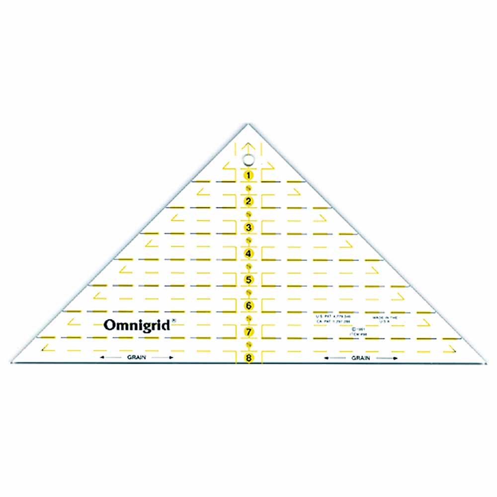 OMNIGRID Quarter-Square Triangle Quilting Ruler Up To 8 in