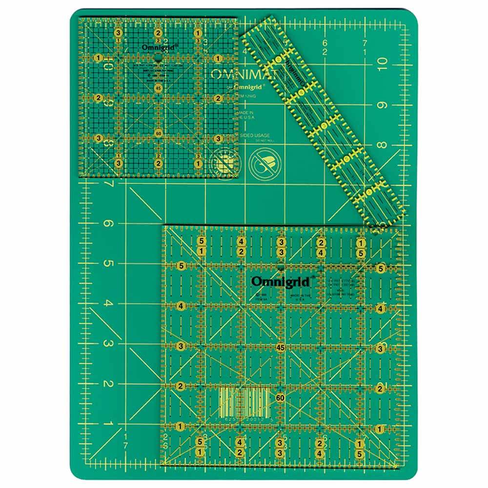 OMNIGRID Quilting Travel Kit 4-Piece With 8.75 in x 11.75 in Mat