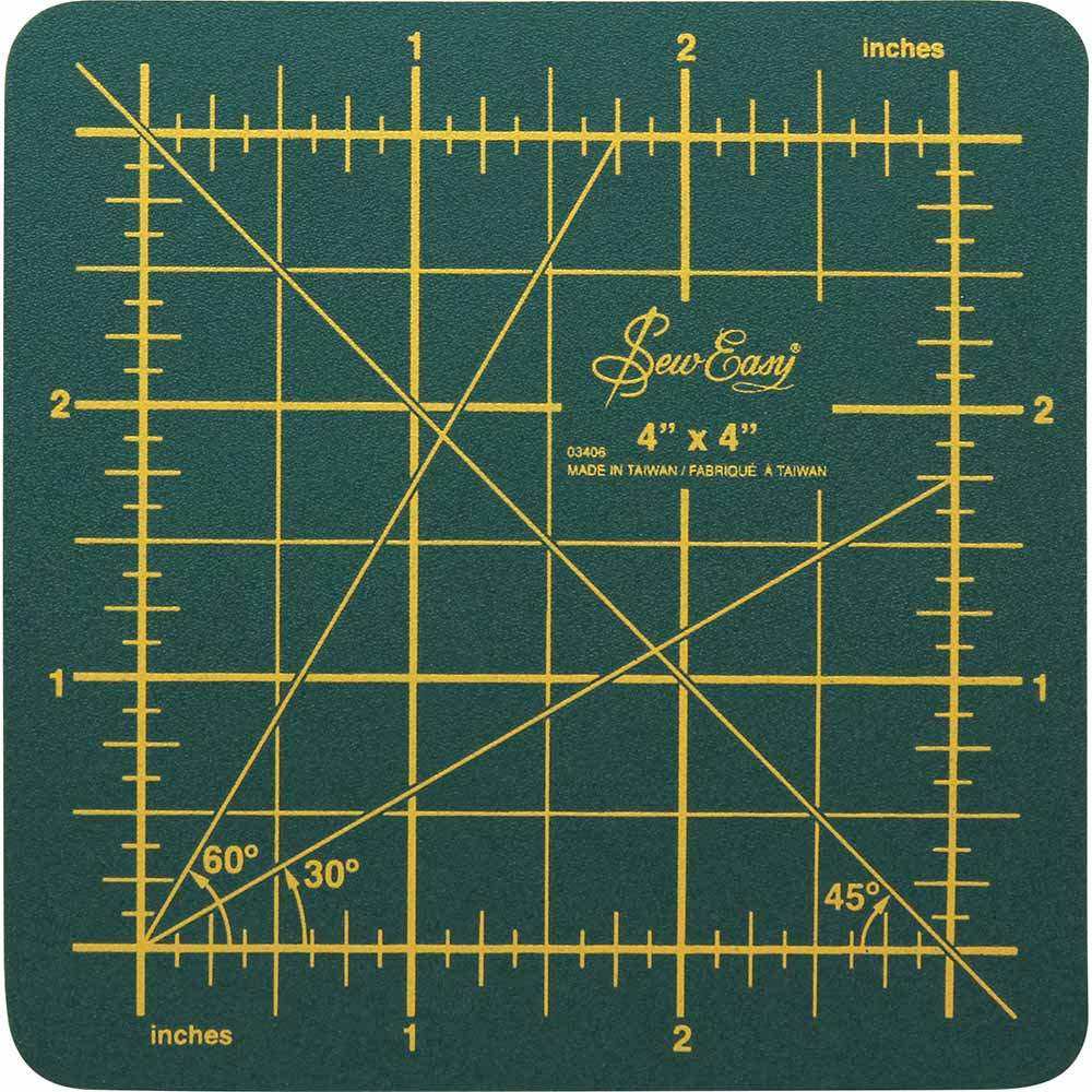 SEW EASY Double-Sided Self-Healing Cutting Mat 4" × 4"