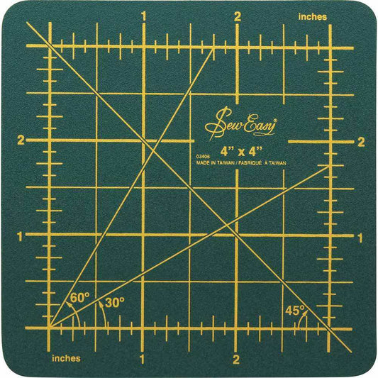 SEW EASY Double-Sided Self-Healing Cutting Mat 4" × 4"
