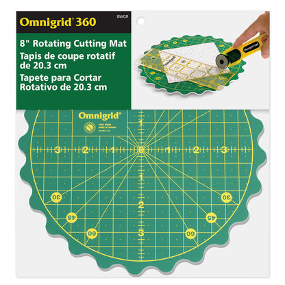 OMNIGRID 360° Rotating Self-Healing Cutting Mat 8 in Diameter