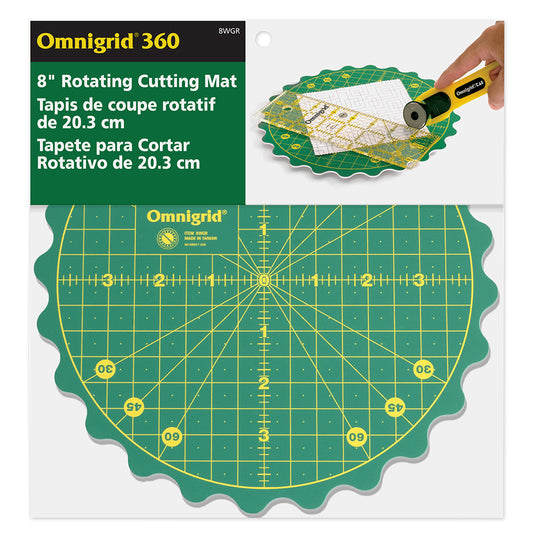 OMNIGRID 360° Rotating Self-Healing Cutting Mat 8 in Diameter