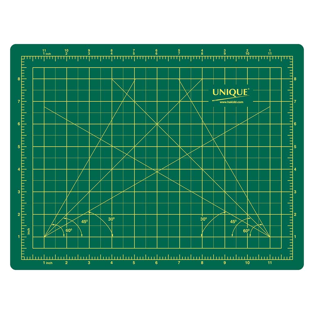 UNIQUE Double‑Sided Self‑Healing Cutting Mat – 9 × 12 in (22.9 × 30.5 cm) – Green