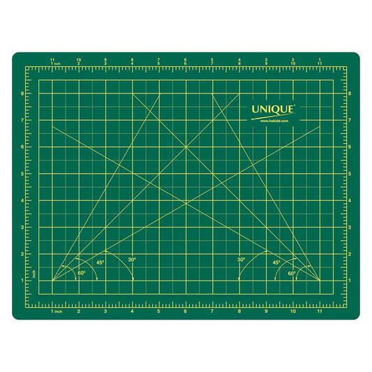 UNIQUE Double‑Sided Self‑Healing Cutting Mat – 9 × 12 in (22.9 × 30.5 cm) – Green