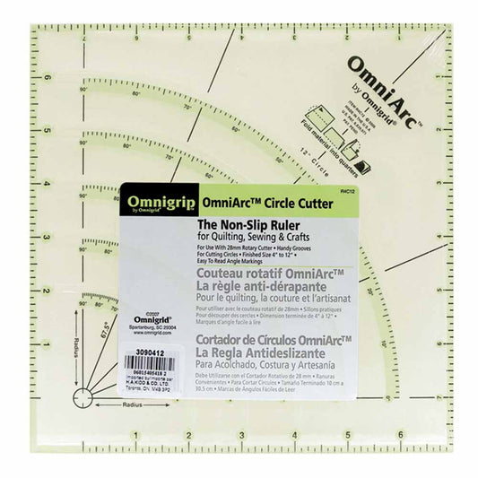 OMNIGRID OmniArc Circle Cutter Ruler For 4–12 in Circles