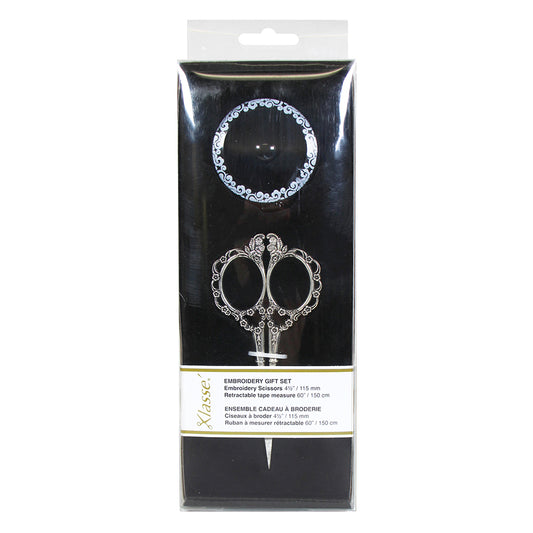 KLASSE Embroidery Scissors & Tape Measure Set 115 mm + 150 cm
