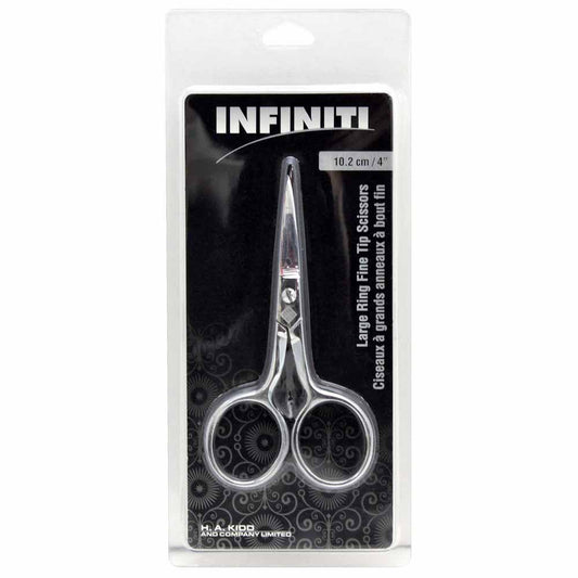 INFINITI Large Ring Fine‑Tip Forged Scissors – 4" (10.2 cm)