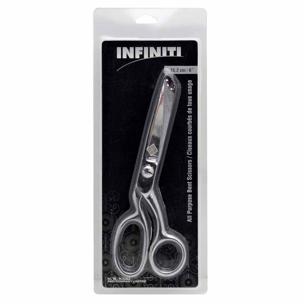 INFINITI All‑Purpose Bent Forged Steel Scissors – 6" (15.2 cm)