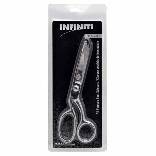 INFINITI All‑Purpose Bent Forged Steel Scissors – 6" (15.2 cm)