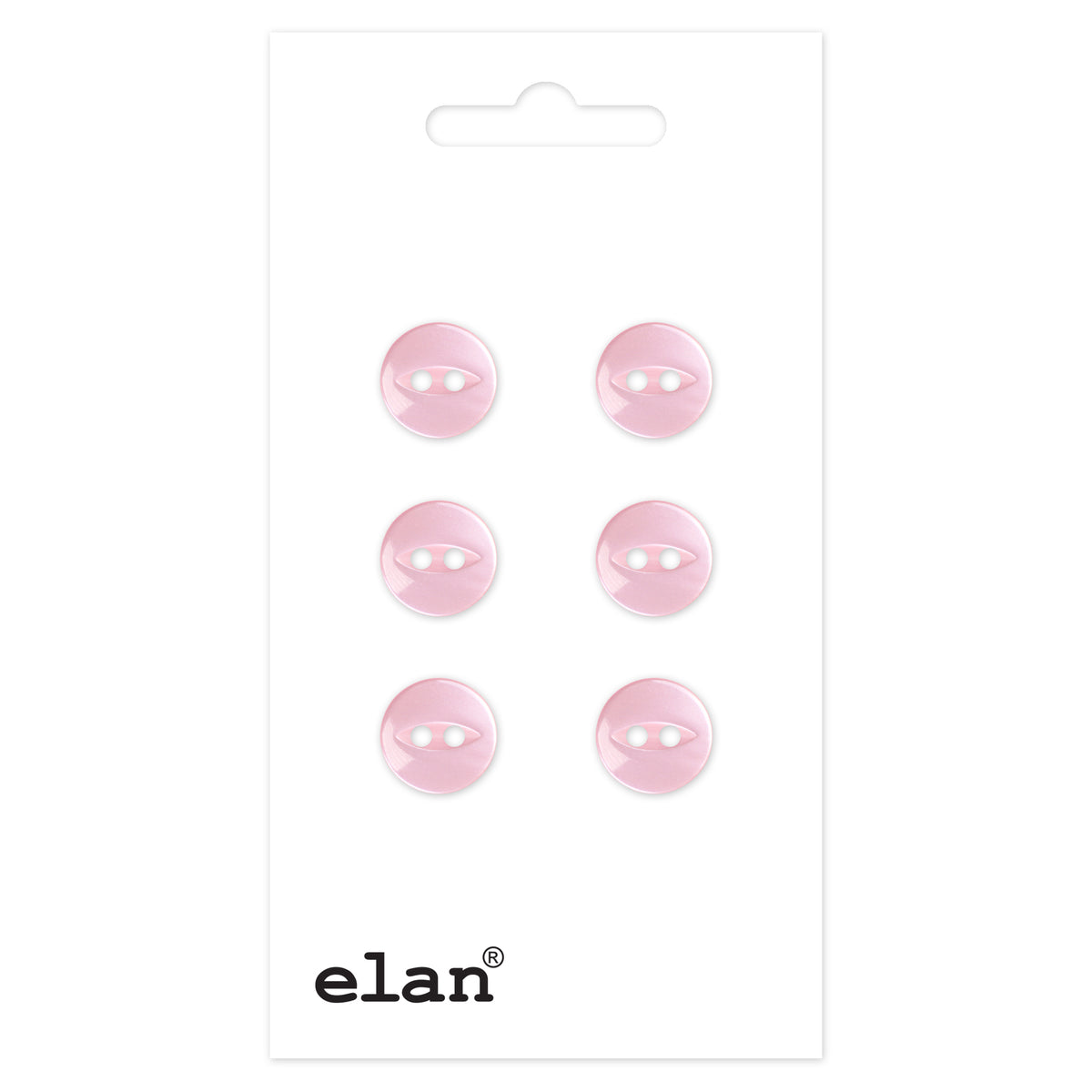 ELAN 2-Hole Button — 9 mm (3/8 in.) — 6 Count - packaged product view
