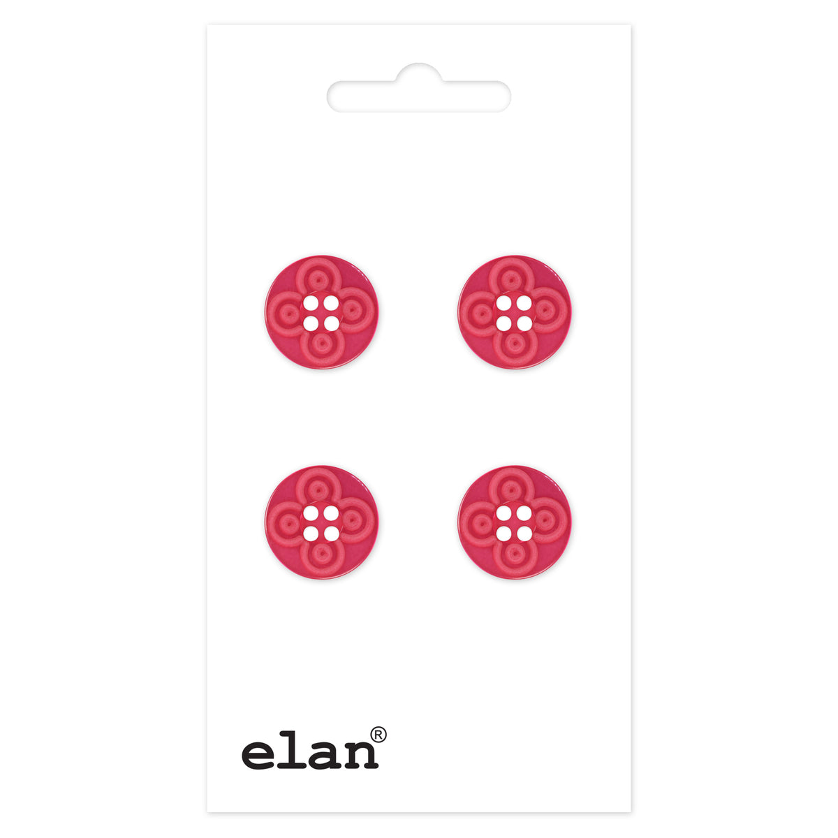 ELAN 2 Hole Button 13 mm (1/2 in), 4 Count