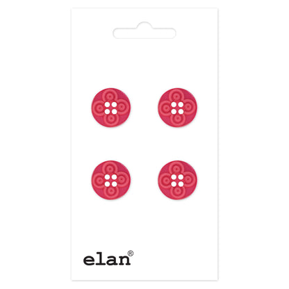 ELAN 2 Hole Button 13 mm (1/2 in), 4 Count