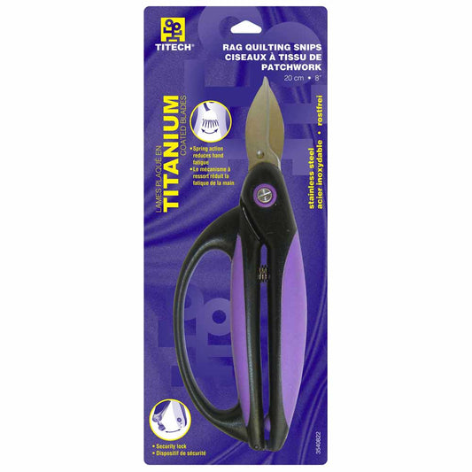 TITECH Rag Quilting Snips – Purple/Black – 8″ (20.3 cm)