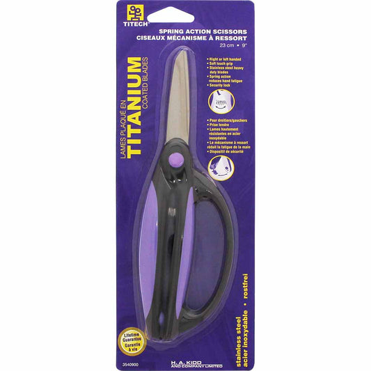 TITECH Spring‑Action Scissors – 9″ (22.9 cm)