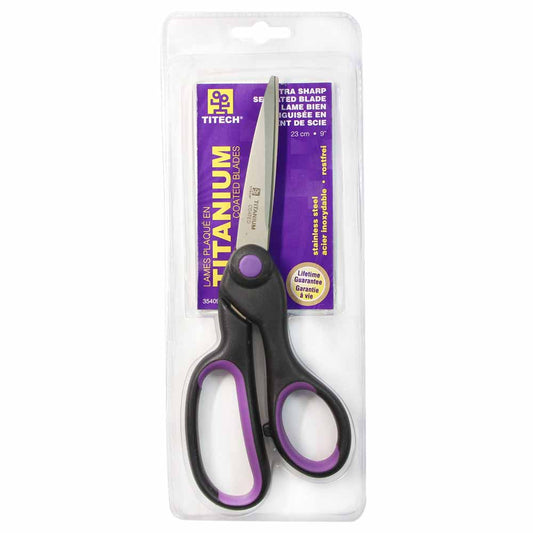 TITECH Extra‑Sharp Serrated Blade Scissors – 9″ (22.9 cm)